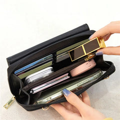 Women Long Crossbody Bag Touch Screen Wrist Phone Purse Large Capacity