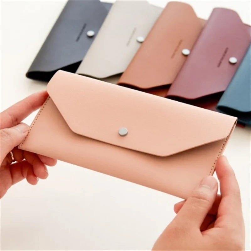 Women Leather Long Wallet Money Clutch Multifunctional Female Purse