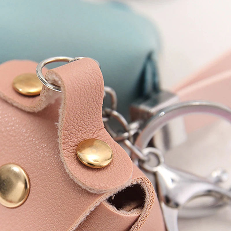 Women Lovely Key Bag Leather Mini Small Storage Small Bag Key Chain Bag Accessor