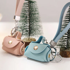 Women Lovely Key Bag Leather Mini Small Storage Small Bag Key Chain Bag Accessor