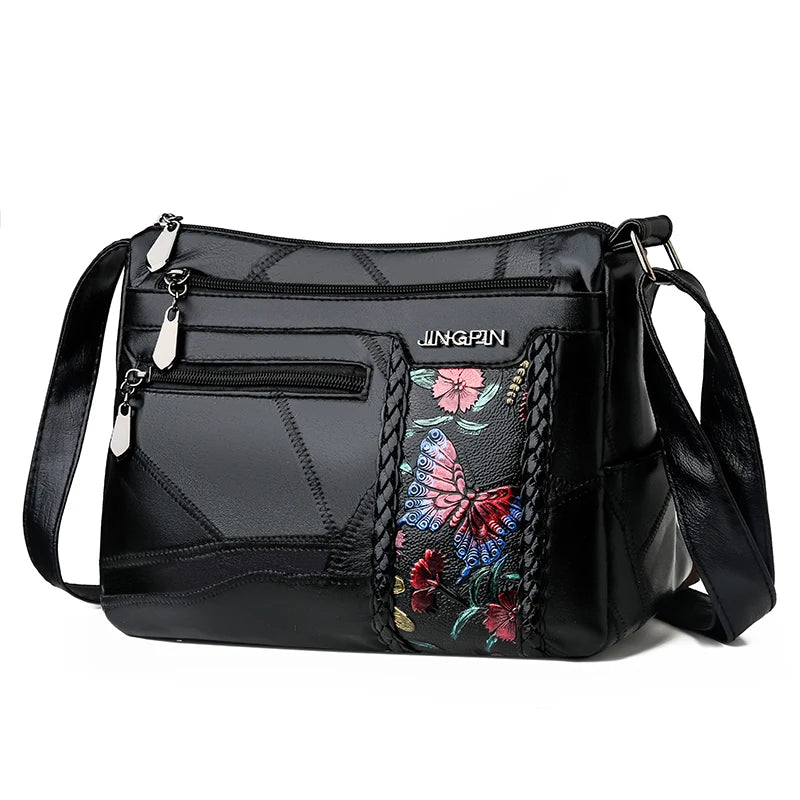 Women Leather Shoulder Bags Printed Handbag Girl Hand Bags