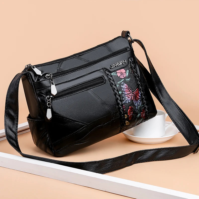 Women Leather Shoulder Bags Printed Handbag Girl Hand Bags