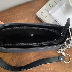Solid Tote Bag Women Handbag PU Leather Underarm Bag Shoulder Bag