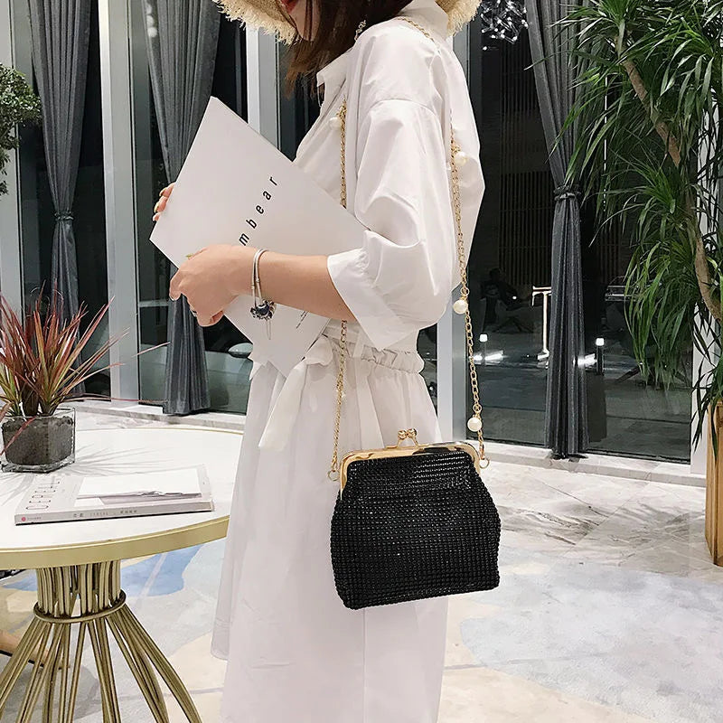 Women Handbag Bead Diamond Evening Bag
