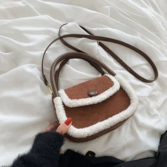 Furry Women's Messenger Bag Autumn Winter Niche Ins Portable Small Square Bag