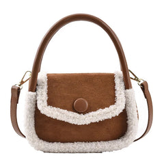 Furry Women's Messenger Bag Autumn Winter Niche Ins Portable Small Square Bag