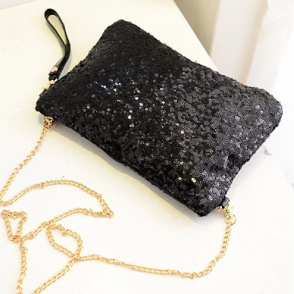 Glitter Sequin Crossbody Bag Sparkling Evening Envelope Clutch