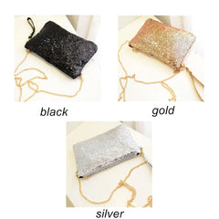 Glitter Sequin Crossbody Bag Sparkling Evening Envelope Clutch