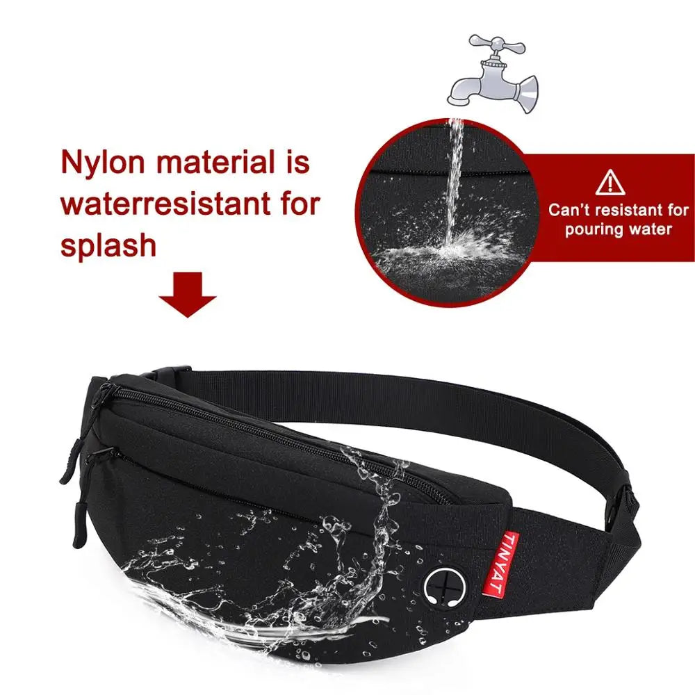 Women Men Canvas Waist Bag Phone Belt Bag Pouch Casual Travel Fanny Bag Hip