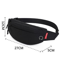 Women Men Canvas Waist Bag Phone Belt Bag Pouch Casual Travel Fanny Bag Hip