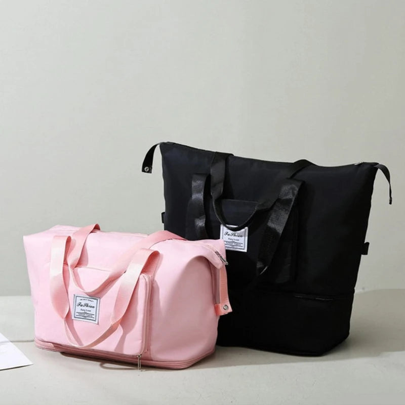 Foldable Gym Bag Dry Wet Shoulder Duffel Waterproof Travel Sports Yoga Tote
