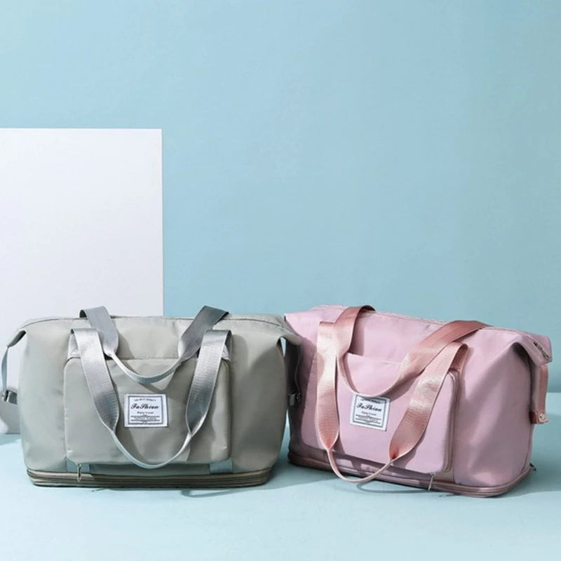 Foldable Gym Bag Dry Wet Shoulder Duffel Waterproof Travel Sports Yoga Tote