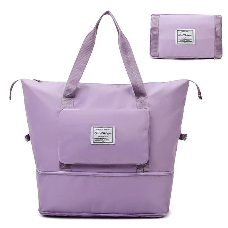 Foldable Gym Bag Wet Dry Duffel Handbag Waterproof Travel Sports Yoga Tote