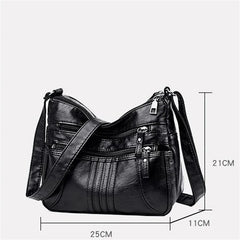 Large Capacity Messenger Bag Soft Leather Shoulder Crossbody Bags