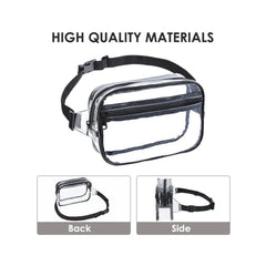 Large Capacity Waist Bag Waterproof Clear PVC Fanny Pack