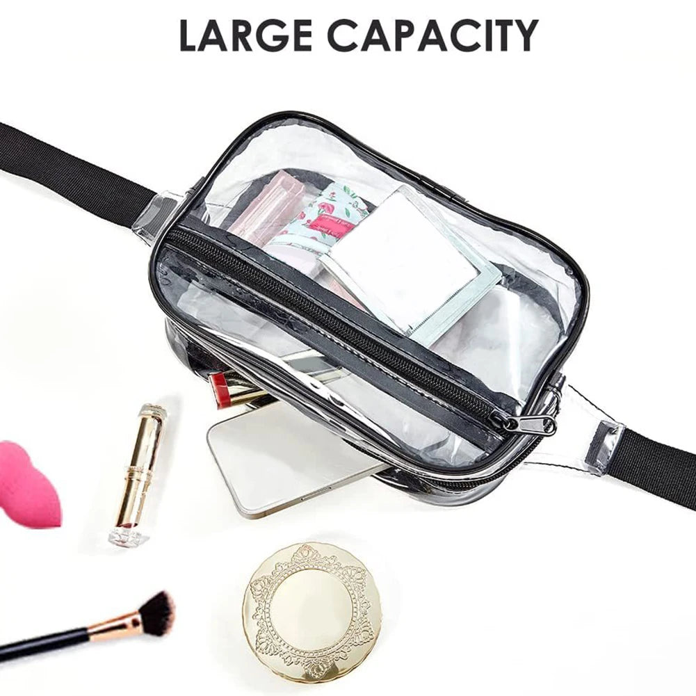 Large Capacity Waist Bag Waterproof Clear PVC Fanny Pack
