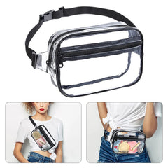 Large Capacity Waist Bag Waterproof Clear PVC Fanny Pack