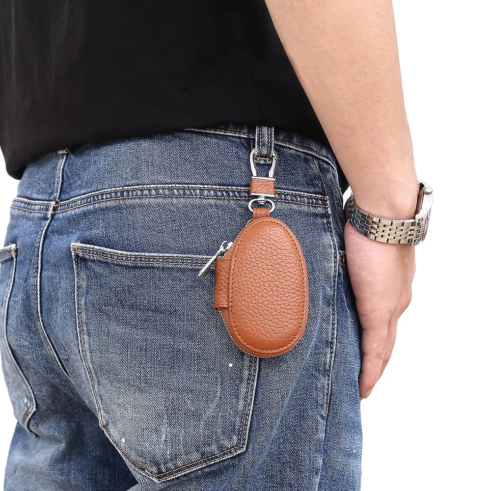 Cowhide Leather Key Wallets Holders Purses Keychains