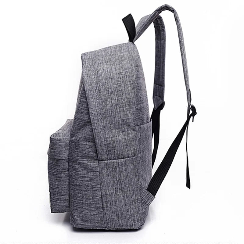 Canvas Backpack College Student School Bags for Teenagers