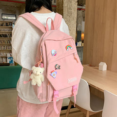 Nylon Backpack Waterproof School Bags for Teenagers Girls Backpack