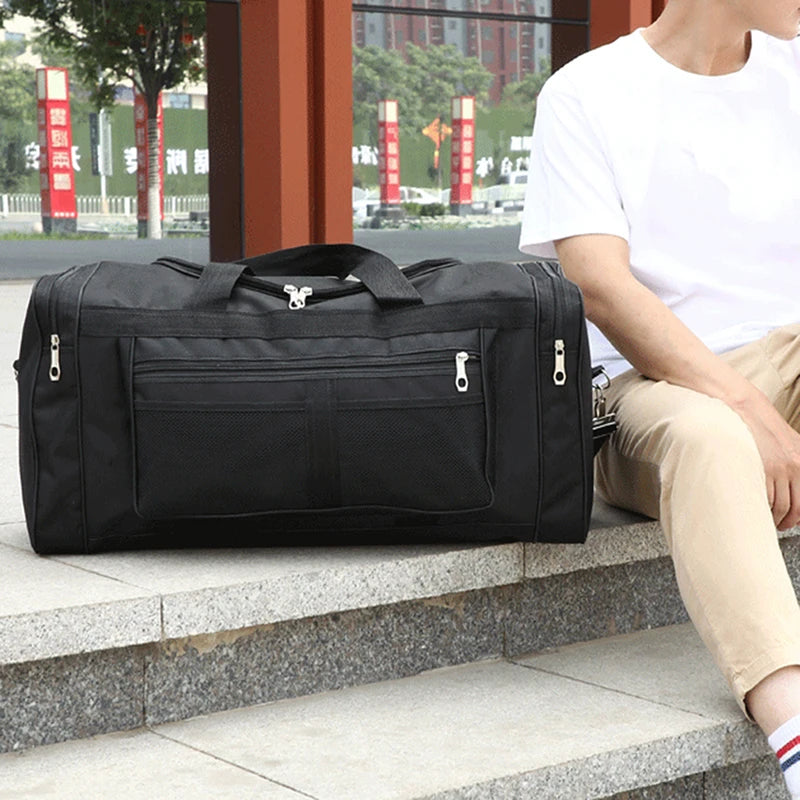 Nylon Travel Duffel Bag - Carry On Luggage - Men Tote