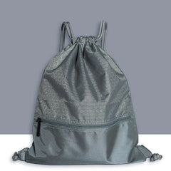 Nylon Outdoor Sports Backpack Large Capacity Drawstring Lock