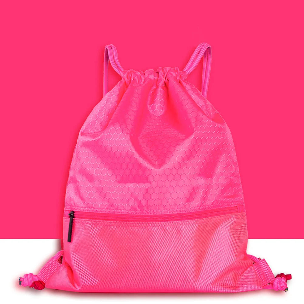 Nylon Outdoor Sports Backpack Large Capacity Drawstring Lock