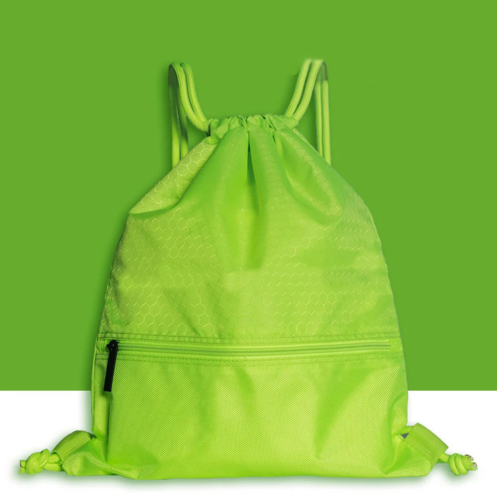 Nylon Outdoor Sports Backpack Large Capacity Drawstring Lock