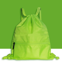 Nylon Outdoor Sports Backpack Large Capacity Drawstring Lock