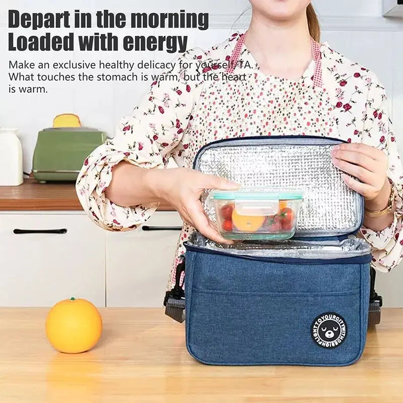 Thermal Insulated Cooler Bags Large Picnic Lunch Bento Food Box Bag