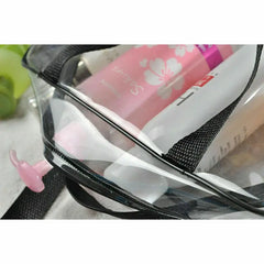 Women Men Clear PVC Jelly Travel Cosmetic Makeup Bag Tote