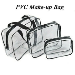 Women Men Clear PVC Jelly Travel Cosmetic Makeup Bag Tote
