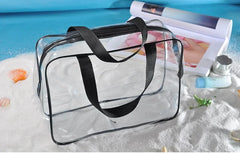 Women Men Clear PVC Jelly Travel Cosmetic Makeup Bag Tote