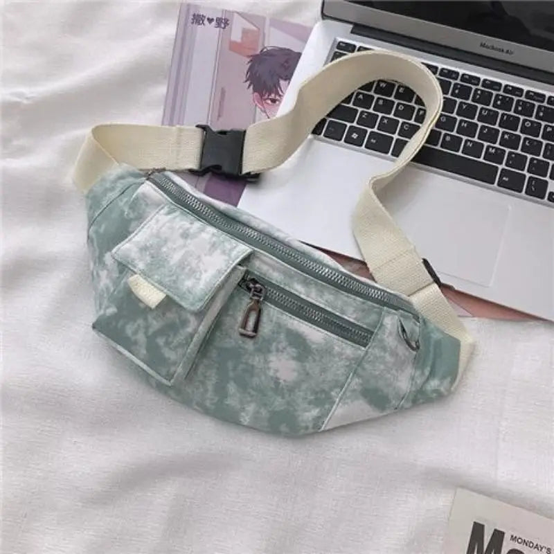 Canvas Crossbody Bag Waist Pack Shoulder Pouch