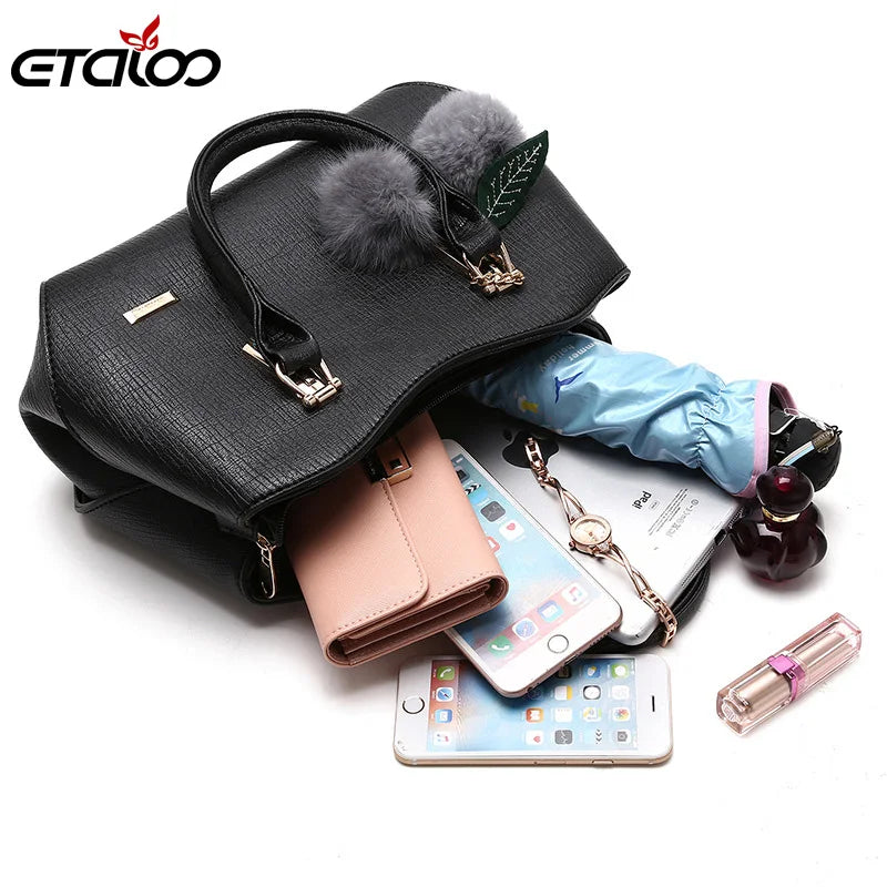 Women Handbag Top-handle Bag PU Leather Crossbody Totes