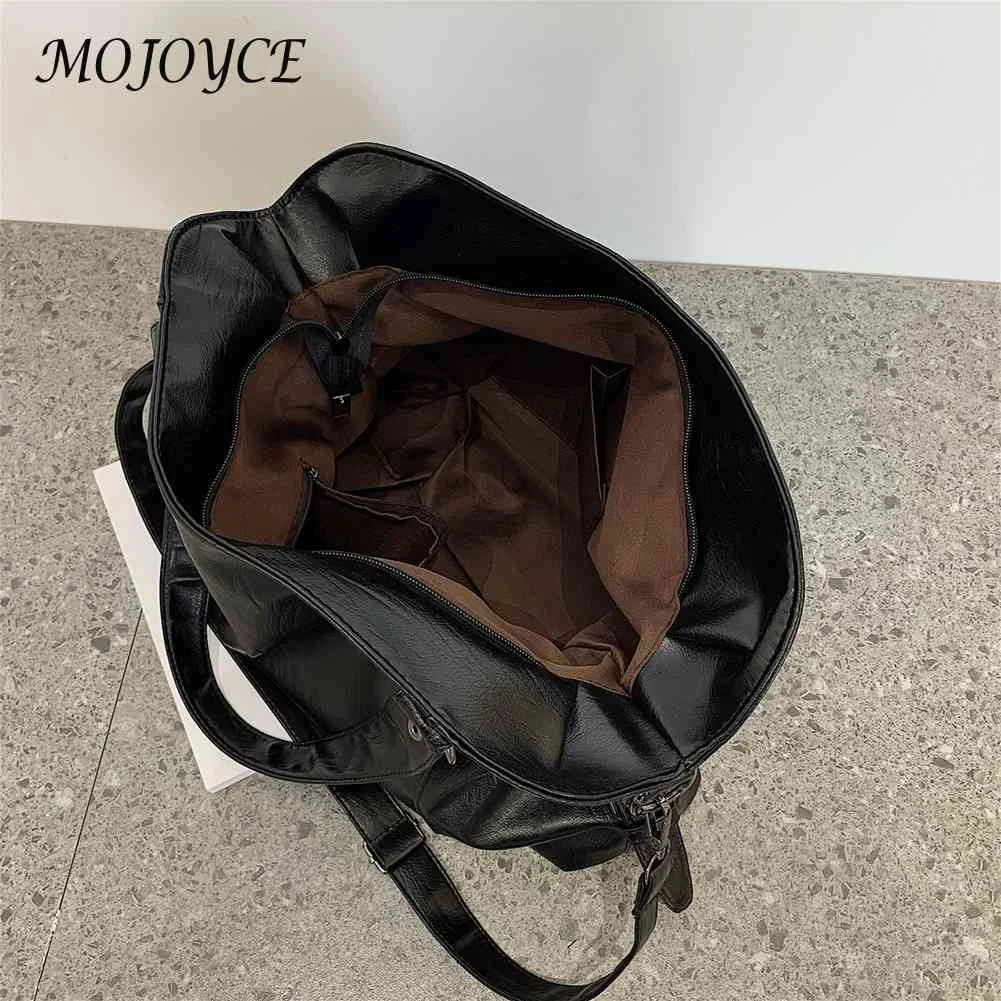 Women Messenger Bag Large PU Leather Crossbody Casual Soft Travel Tote