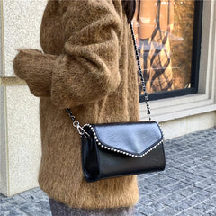 Leather Messenger Bag Small Shoulder Purse Crossbody Handbag