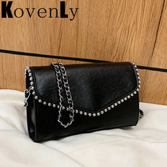 Leather Messenger Bag Small Shoulder Purse Crossbody Handbag