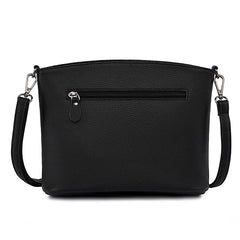 Small Leather Crossbody Messenger Bag Cowhide Women's Casual Handbag
