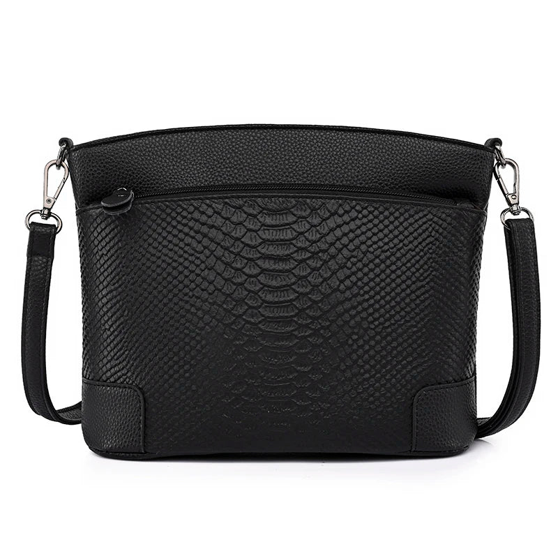 Small Leather Crossbody Messenger Bag Cowhide Women's Casual Handbag