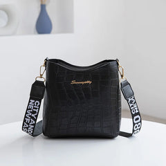 Crocodile Pu Leather Women Messenger Bag Shoulder Handbag