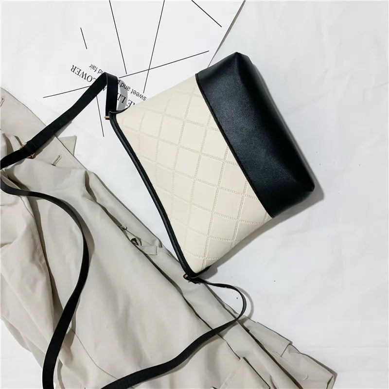 Vintage Leather Messenger Bag for Women, Casual Handbag Tote