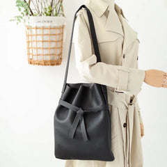 Women Leather Messenger Bag Tassel Handbag Vintage Big Size Tote Shoulder Bag