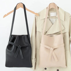 Women Leather Messenger Bag Tassel Handbag Vintage Big Size Tote Shoulder Bag