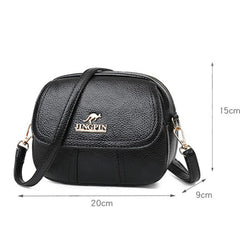 Women Messenger Bags Leather Large Capacity Phone Purse Waterproof