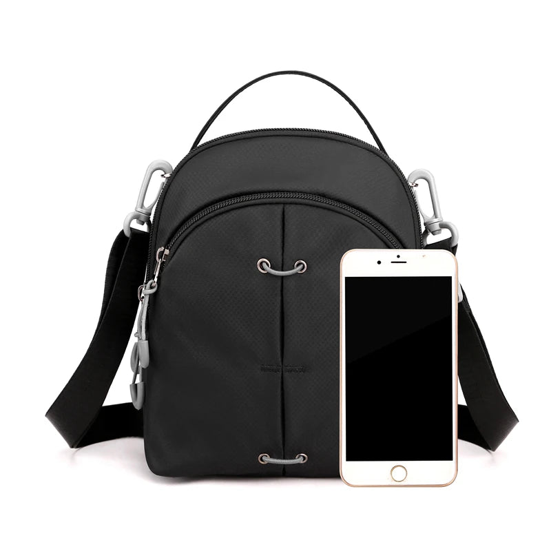 Waterproof Nylon Messenger Bag Double Shoulder Crossbody Tote