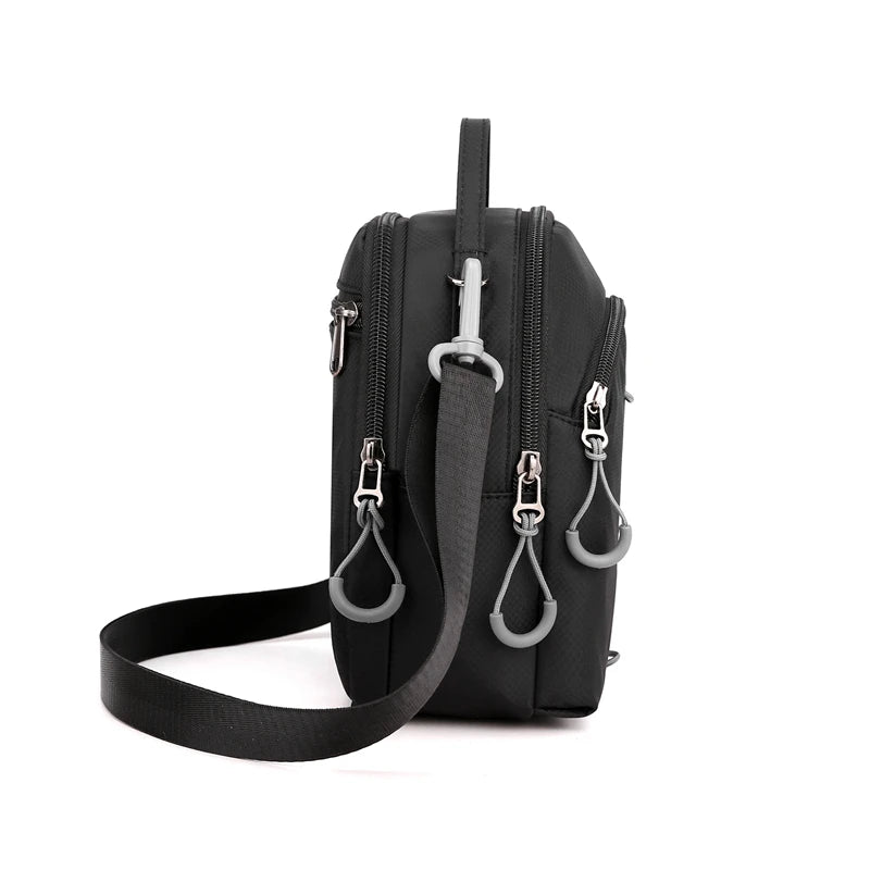 Waterproof Nylon Messenger Bag Double Shoulder Crossbody Tote