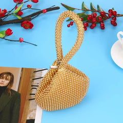 Metal Evening Clutch Bags Rhinestone Lady Wallet Wedding Purse
