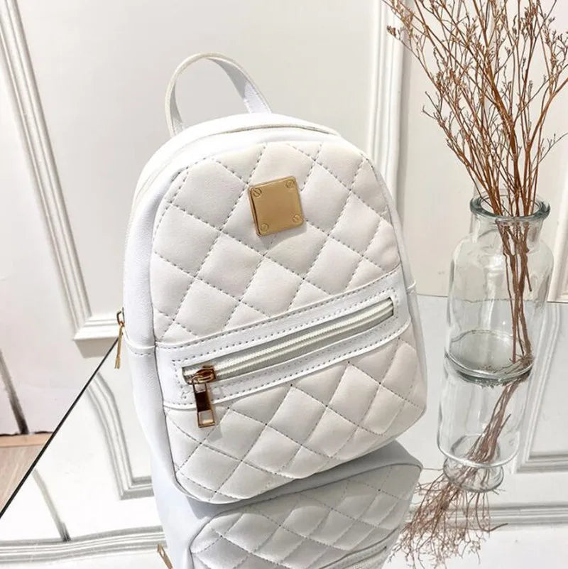 Women Mini Backpack Girls PU Shoulder Bag