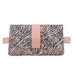Women Mini Envelope Waist Bag PU Leather Clutch Cell Phone Purse Chest Bags